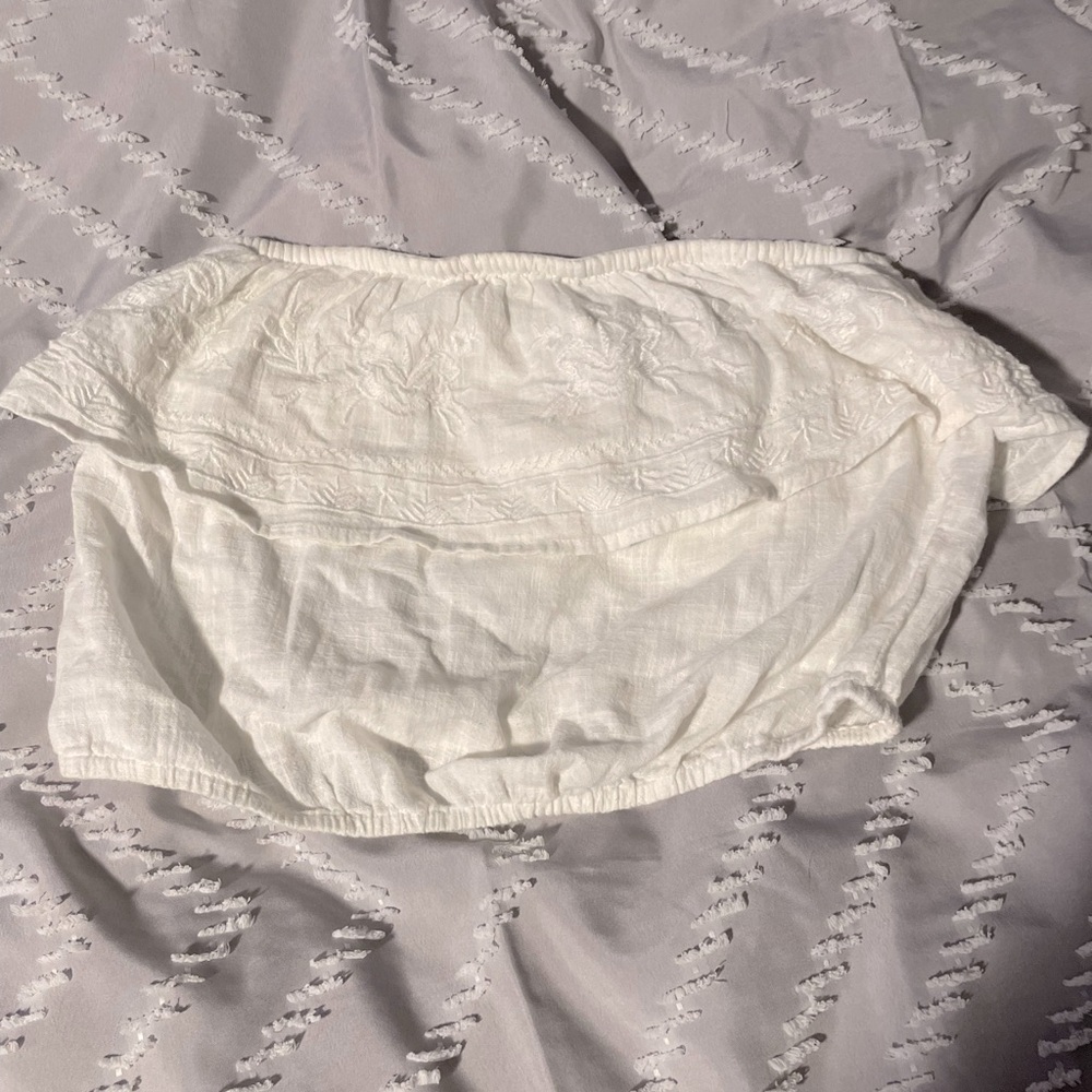 white Hollister tube top
